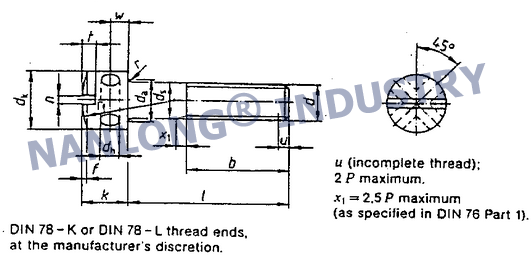 DIN 404 - Slotted Drilled Fillister Head Screws